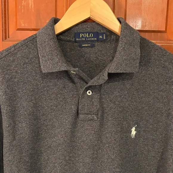 Polo by Ralph Lauren Men's Charcoal Polo Shirt - Picture 4 of 5